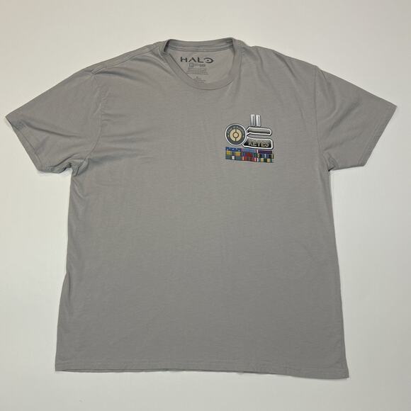 Halo Mens Shirt Size XL Extra Large Gray Jacob Keyes Pilar of Autumn XBox Gamer - Picture 1 of 12